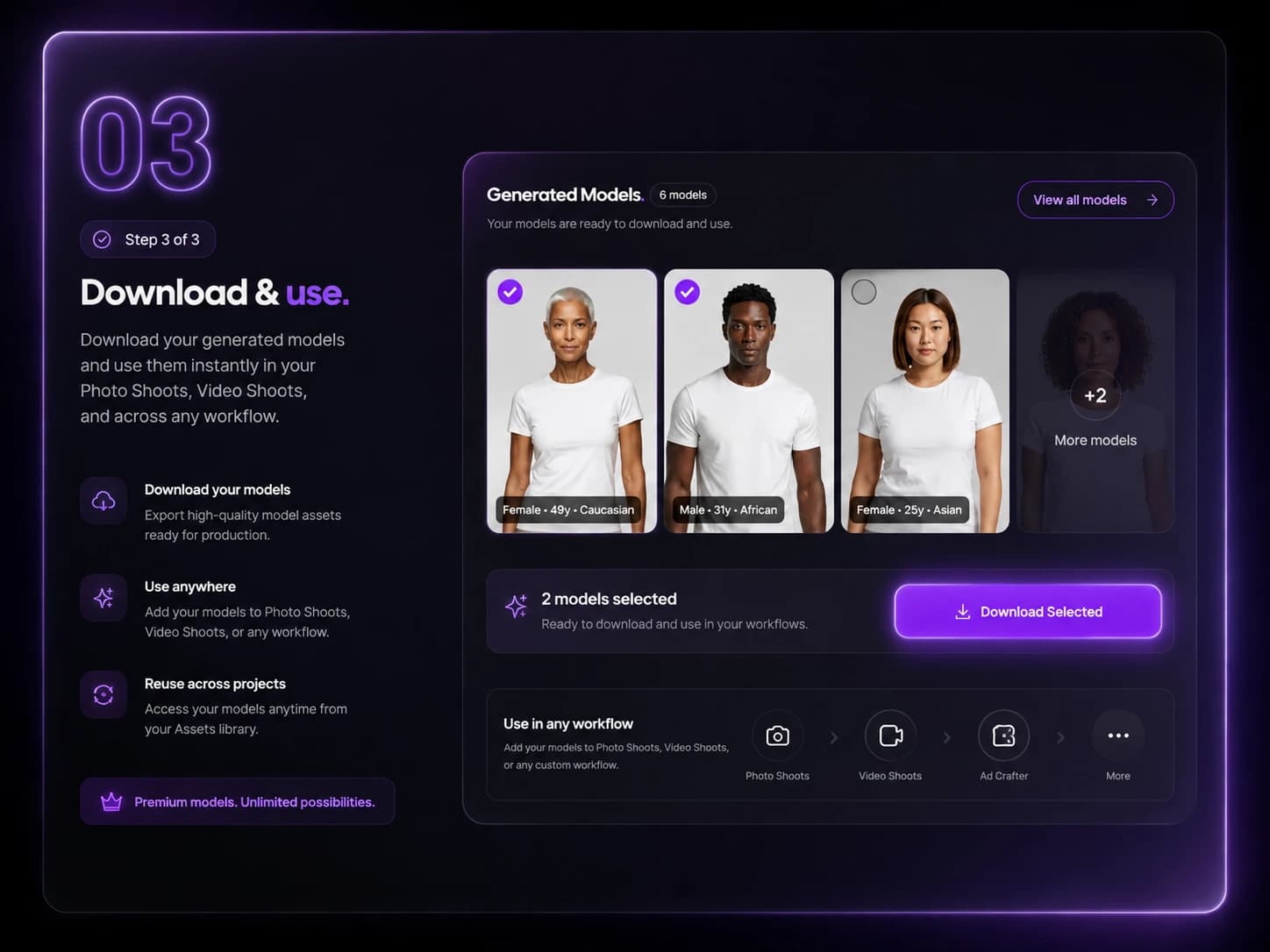 Download and use your model — step 3
