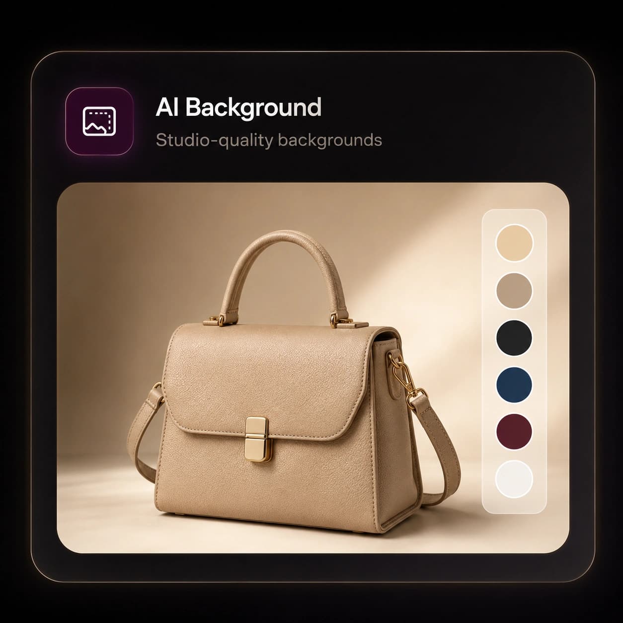 AI Studio Scenes — luxury product in a premium campaign background