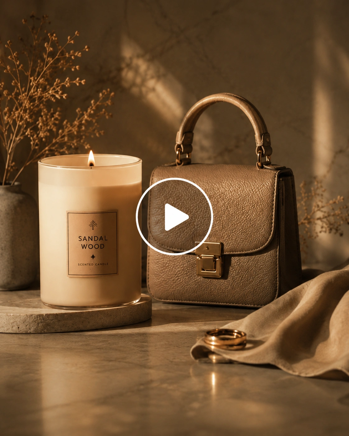AI video shoot card with product scene